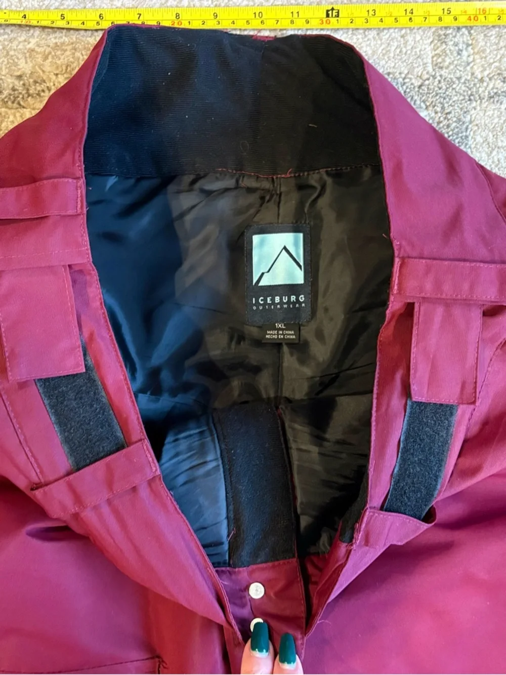 Women's ICEBURG Red Burgundy Ski Snow Snowboard Pants Size 1X EUC - Picture 5 of 11